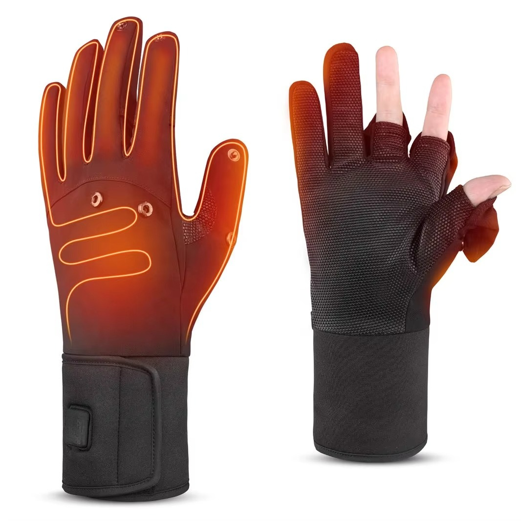 Fishing Gloves - 指先を覆うタイプのスマートグローブ。男女兼用。多層構造で防水性があり、内側はベルベット素材。防風性があり、氷上釣りや屋外での釣りに適しています。