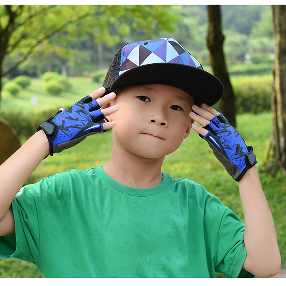 Fishing Gloves - レーシンググローブ、指先が開いたデザイン、軽量、通気性、衝撃吸収、滑り止め機能付き。サイクリング、クライミング、釣り、乗馬に最適。