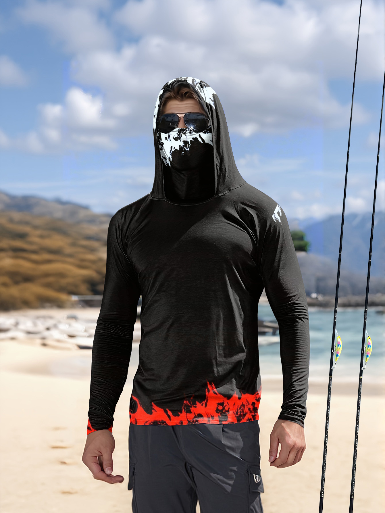 Fishing Shirt Uv Protection - メンズ フィッシングシャツ 長袖 フィッシングウェア UVカット フィッシングTシャツ