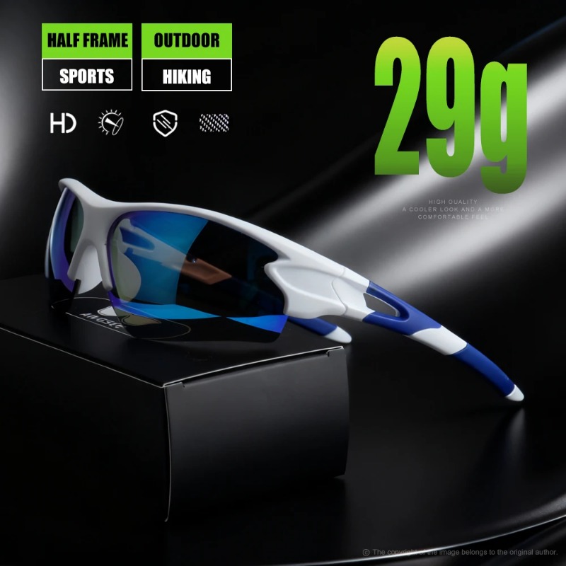 Fishing Sunglasses Polarized - ラップアラウンド型スポーツ偏光サングラス UV400保護 サイクリング ドライブ 釣り ランニング