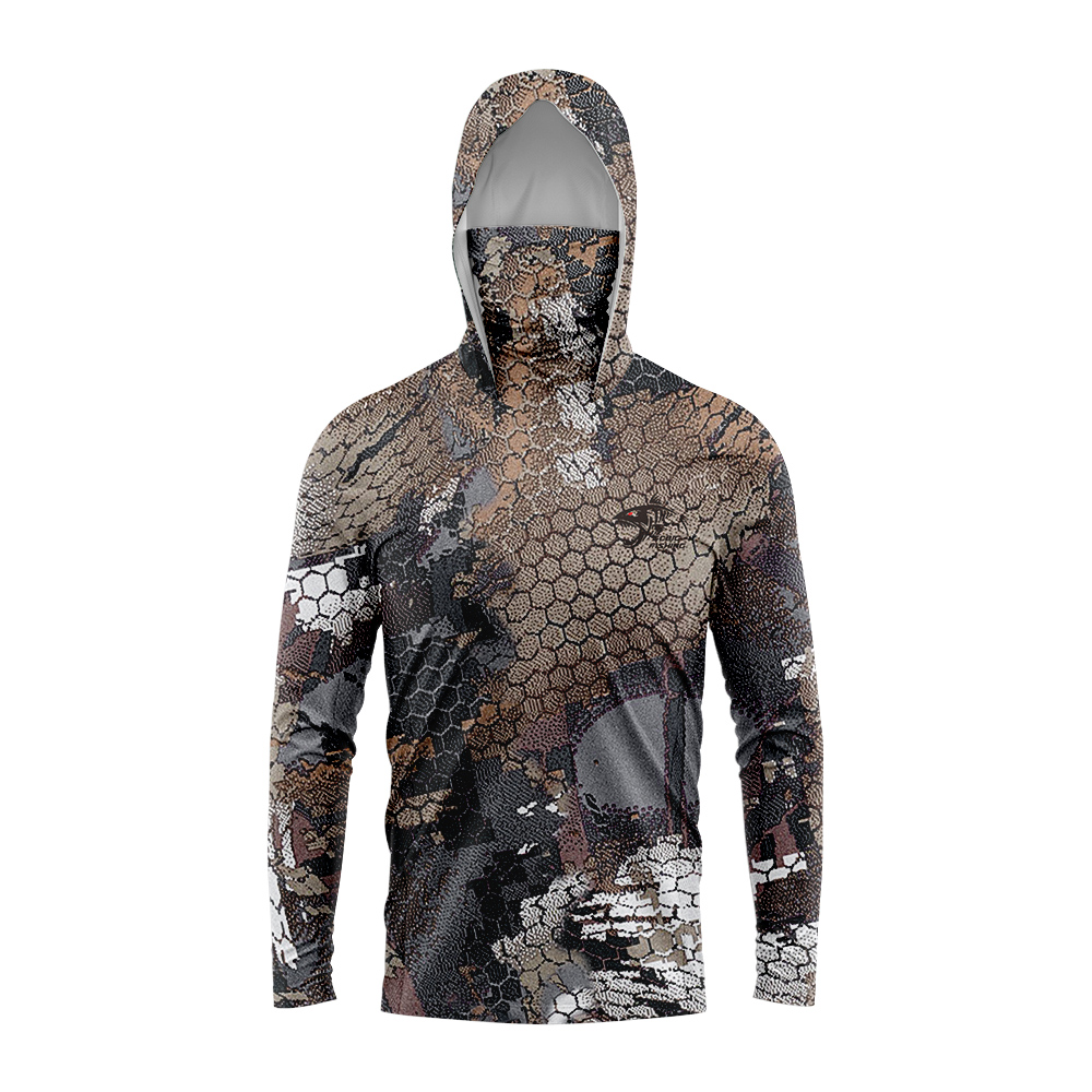 Fishing Shirt Uv Protection - Hukニューギアフィッシングシャツ 夏用長袖シャツ 速乾性 通気性 フード付きマスク 釣り服