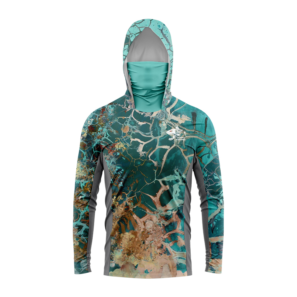 UPF50+ フード付きフィッシングシャツ 内蔵フェイスゲイ - Fishing Shirt Uv Protection のレビューと価格