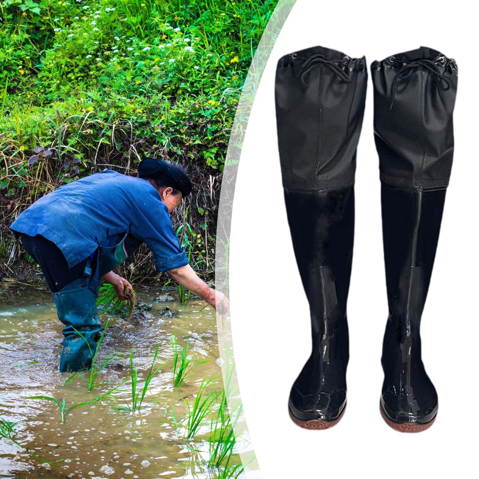 防水加工を施した、滑り止めソール付きの狩猟用ブーツ型ウェーダ - Fishing Pants Waterproof のレビューと価格