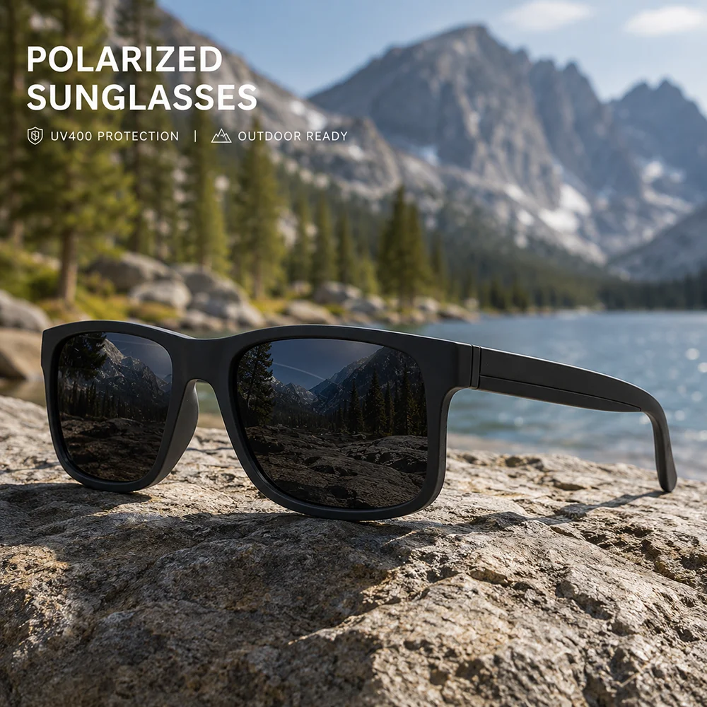 新作メンズ偏光サングラス、レディーススクエア型サングラス、運 - Fishing Sunglasses Polarized のレビューと価格