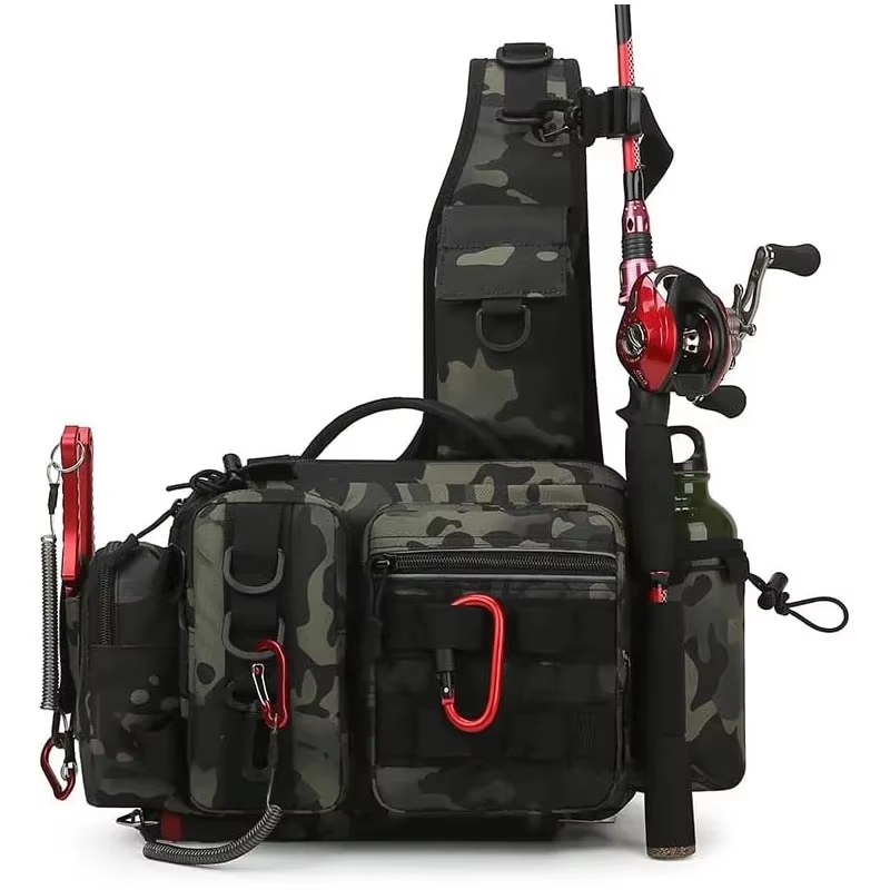 アウトドア戦術キャンプクライミングウエストスリングバッグクロ - Fishing Belt のレビューと価格