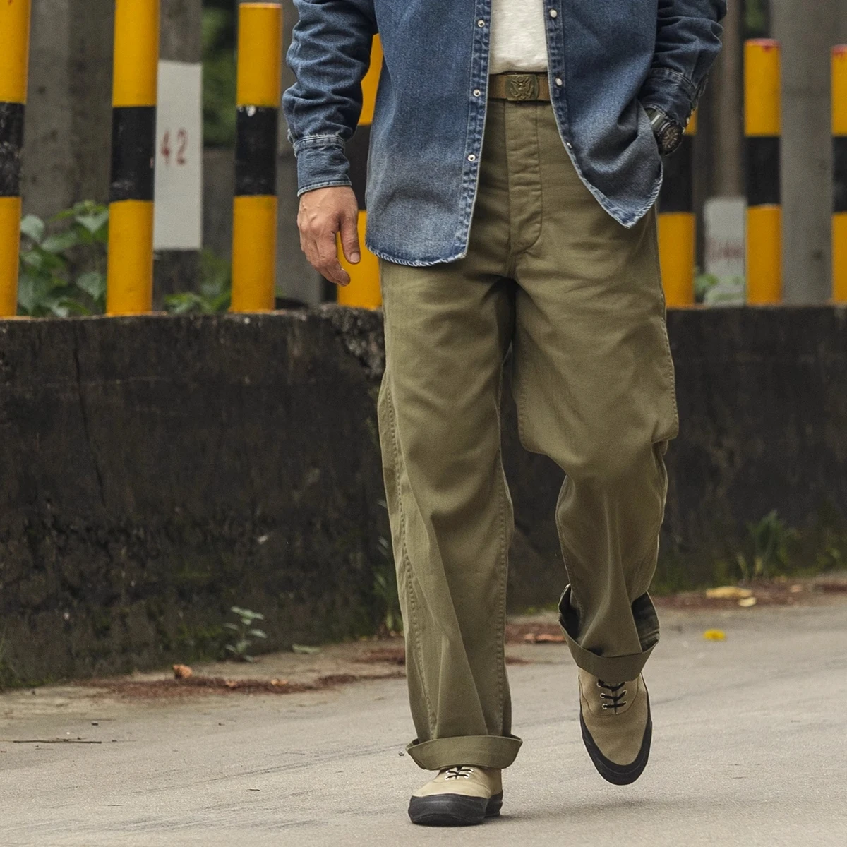 ブロンソン-ヴィンテージワークウェアパンツ、ヘリンボーンツイ - Fishing Pants Waterproof のレビューと価格