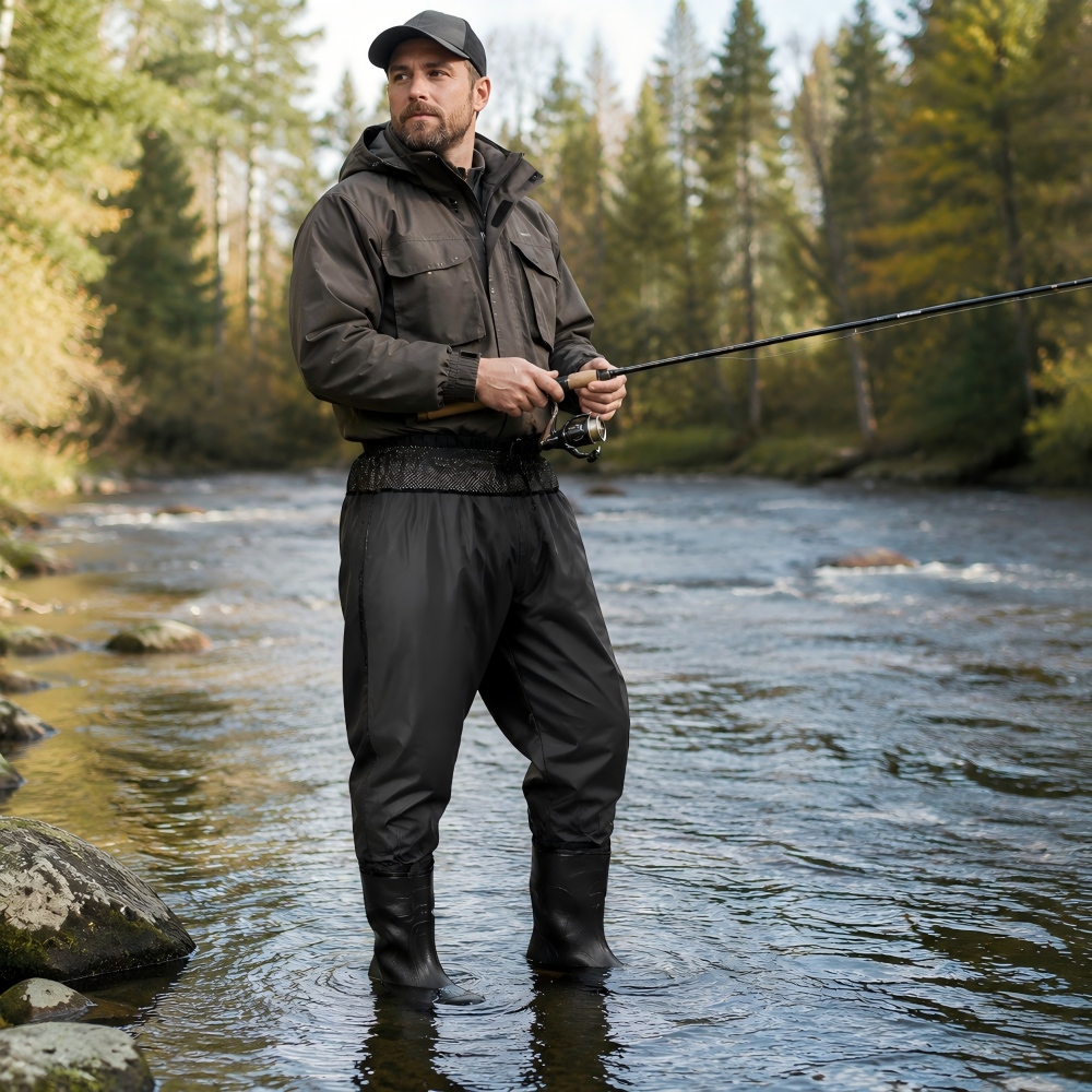 メンズ・レディース用、防水ナイロン製、PVC素材のハイウエス - Fishing Pants Waterproof のレビューと価格